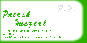 patrik huszerl business card